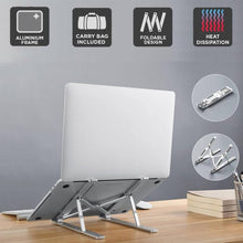 Load image into Gallery viewer, Lapy™ Adjustable ALUMINIUM Portable LAPTOP Stand
